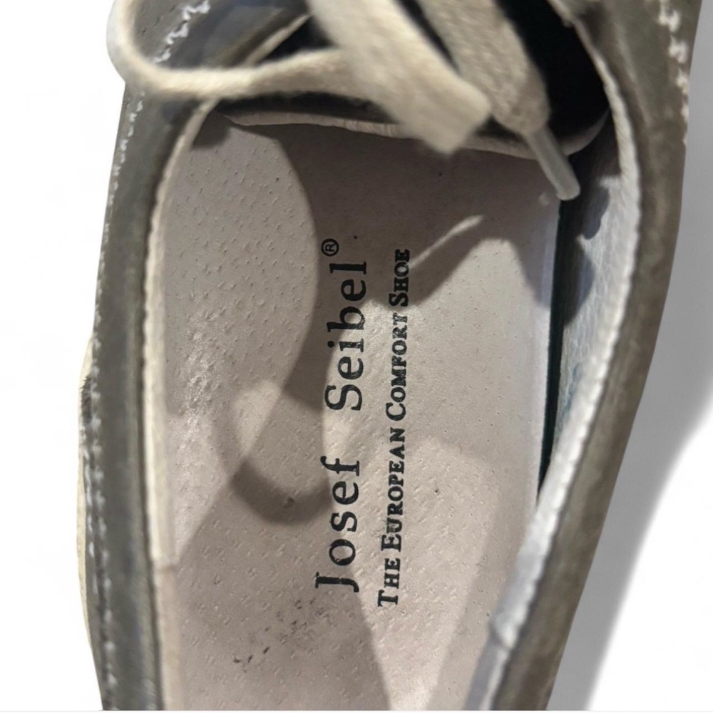 Josef Seibel Claire Gray Leather Comfort Walking Sneakers EU 38 US 8 - Picture 8 of 11
